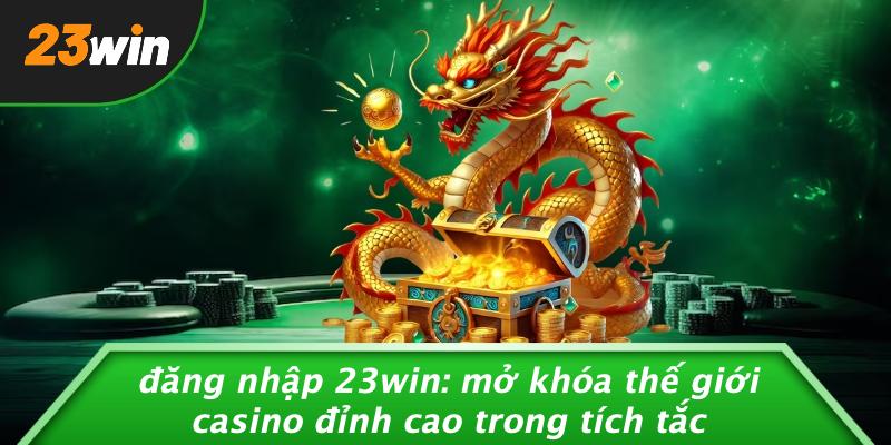 ĐĂNG NHẬP 23WIN: MỞ KHÓA THẾ GIỚI CASINO ĐỈNH CAO TRONG TÍCH TẮC